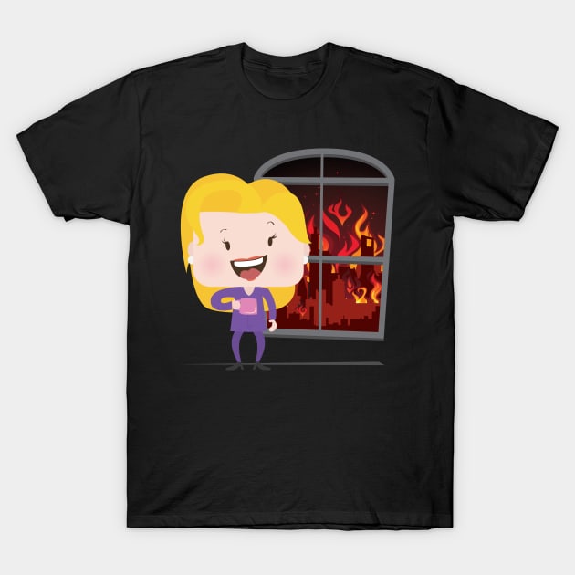 Let's Watch the World Burn T-Shirt by IllDrawTomorrow